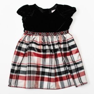 Youngland Black & Red Toddler Girl Dress